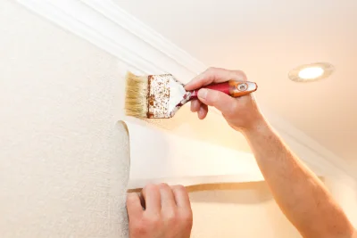 Pose de papier peint à Manso — revêtements muraux et toiles de verre